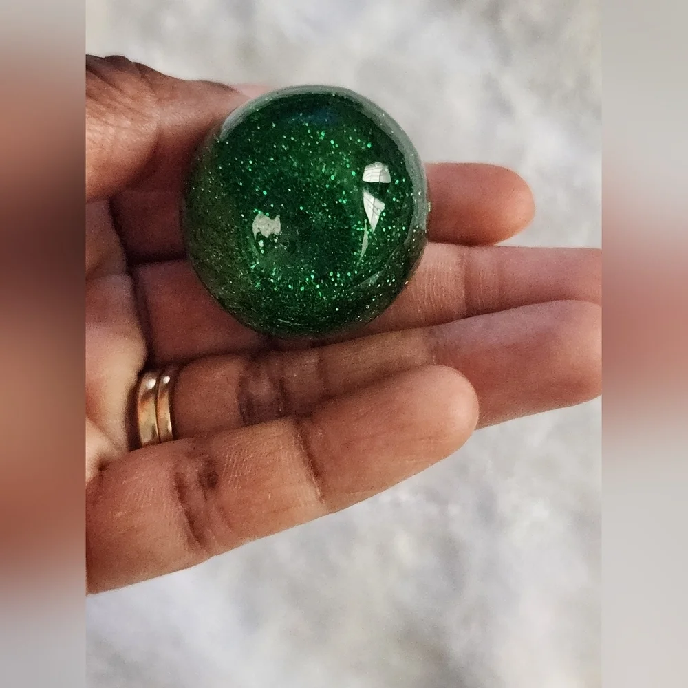 Glittery Green Apple Keychain C Logo Inspired Bag Charm